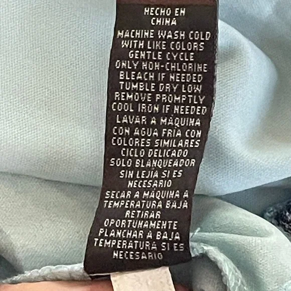 Knox Rose Blue Gray Striped Ruched Tunic Top XS - Picture 7 of 9